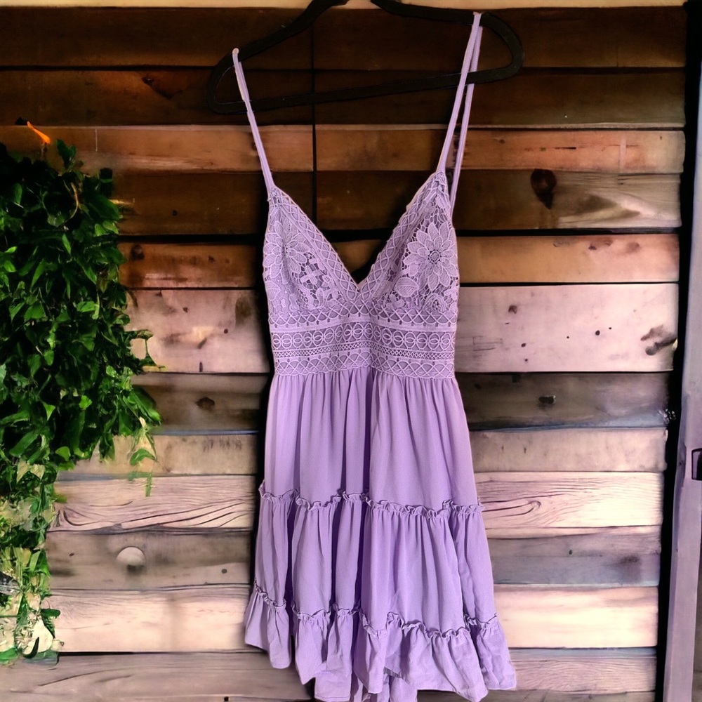 Southern Fried Chics Lavender Tie Back Sundress